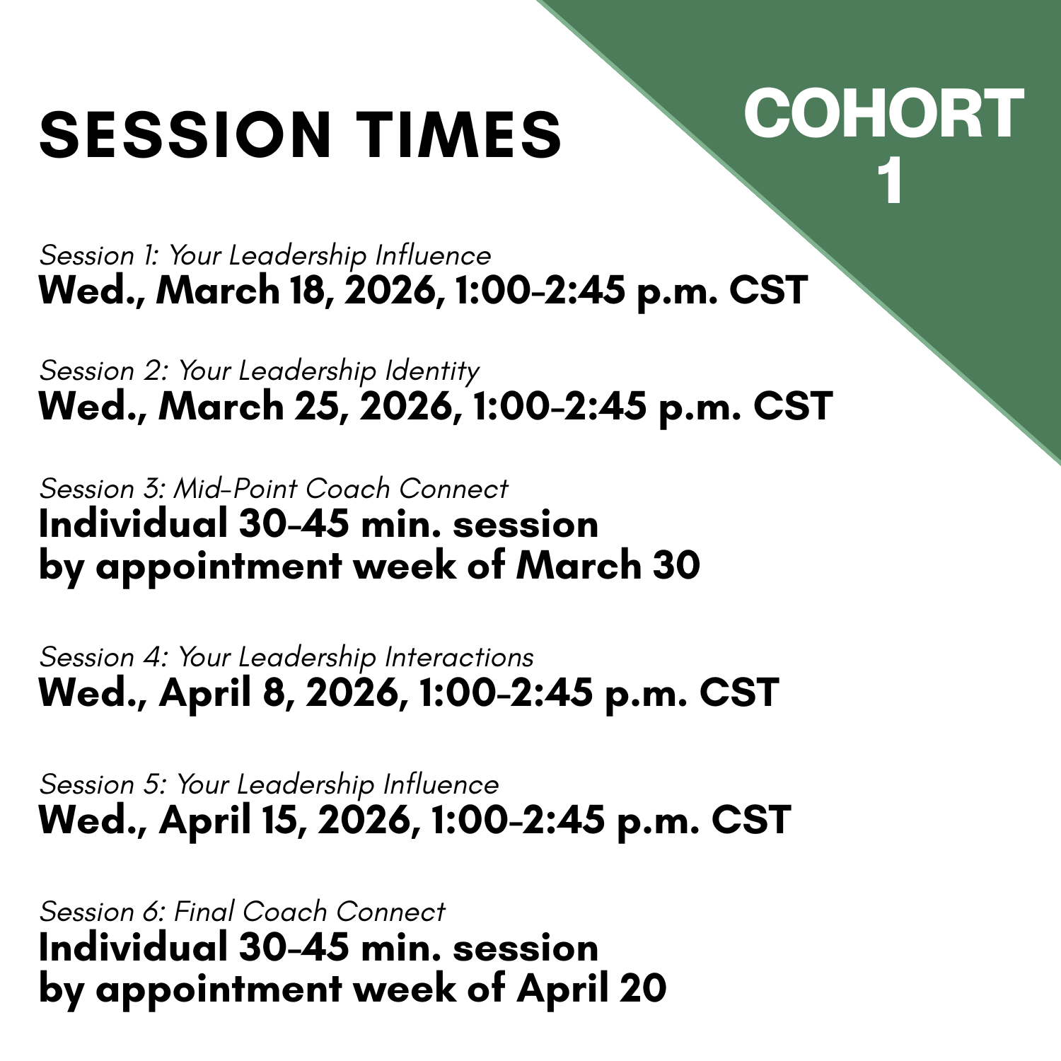 Frontline Leadership - Cohort 1 (2026)