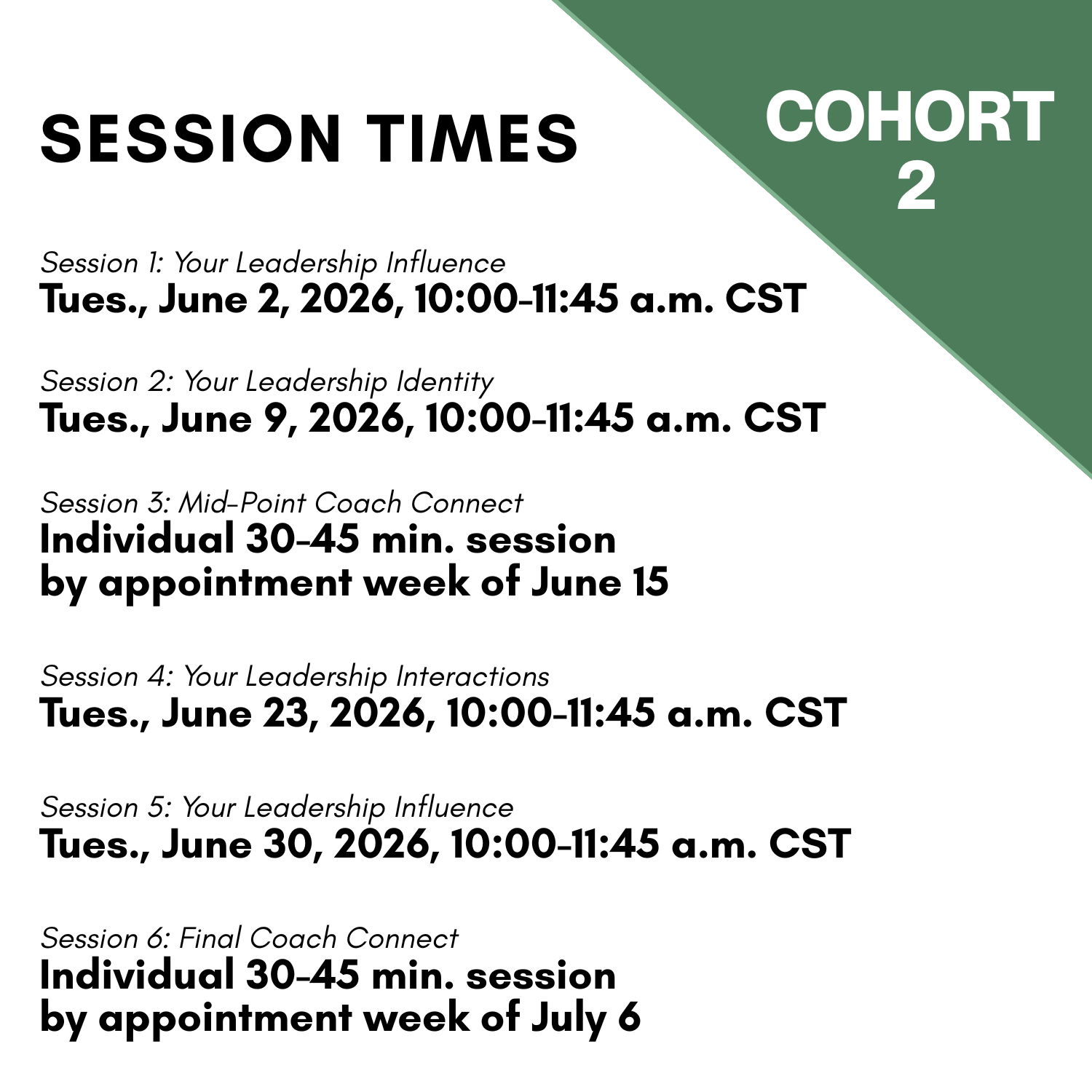 Frontline Leadership - Cohort 2 (2026)